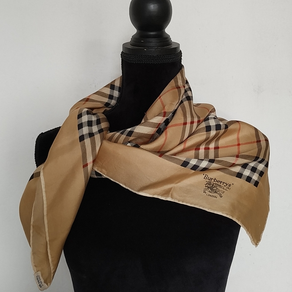 80's/90's Vintage Barberry 100% Silk Scarf - Picture 5 of 10